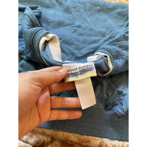 Vintage patchwork embroidered detail blue cozy sweater size x2 - Picture 5 of 6